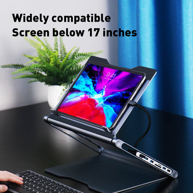 Laptop Stand With 8-in-1 Docking Station